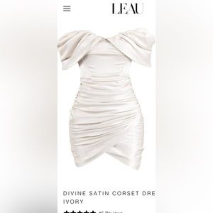 DIVINE SATIN CORSET DRESS - IVORY